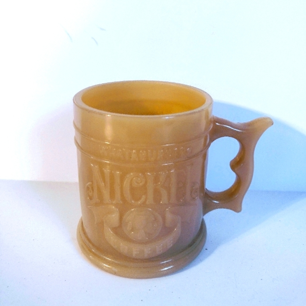 Vintage Whataburger Butterscotch Buffalo Nickel Coffee Mug Cup Made In USA 8oz